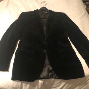 Men’s black velvet jacket